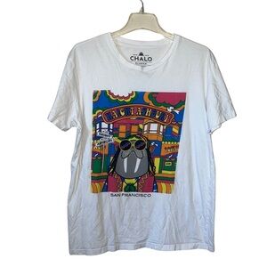 Chalo T-shirt Haight Ashbury San Francisco Hippie Walrus Graphic Tee Unisex XL